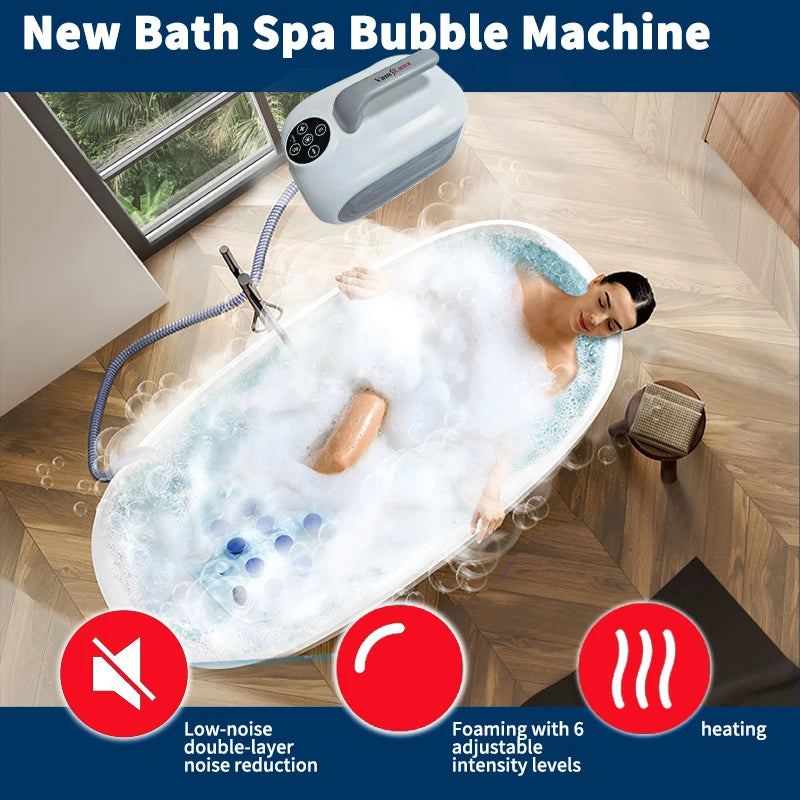 Bathtub Massage Mat Bubble Bath Spa Beauty With Remote Control And Inflatable Pillow Full-Body Massage And Relaxation Salon SPA