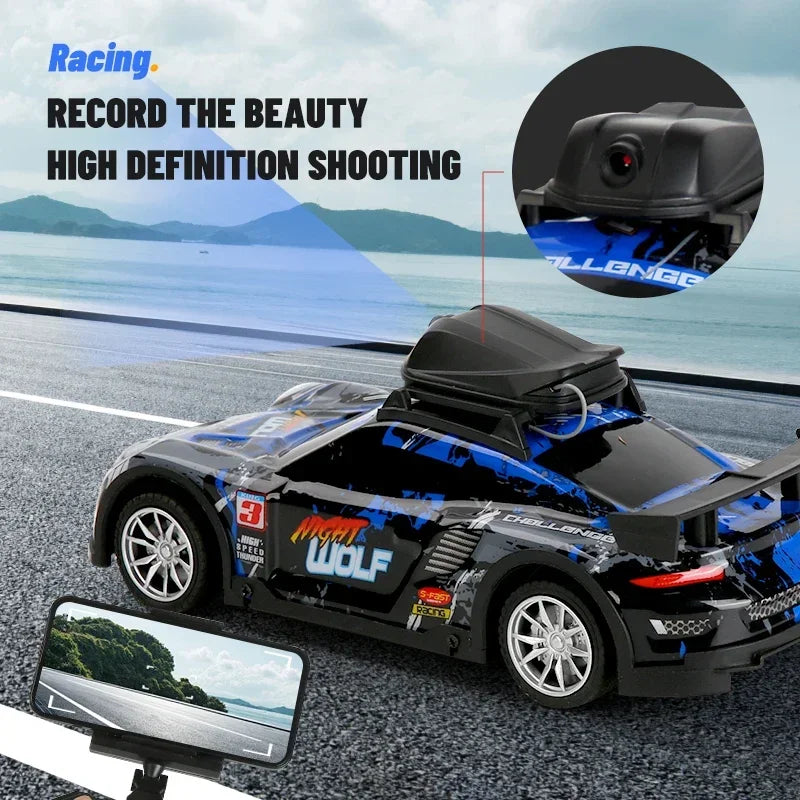 RC Racing Car With HD Camera High Speed FPV 2.4G Remote Control Photography Vehicle PVC Shell RC Vehicle for Kid With Live Video