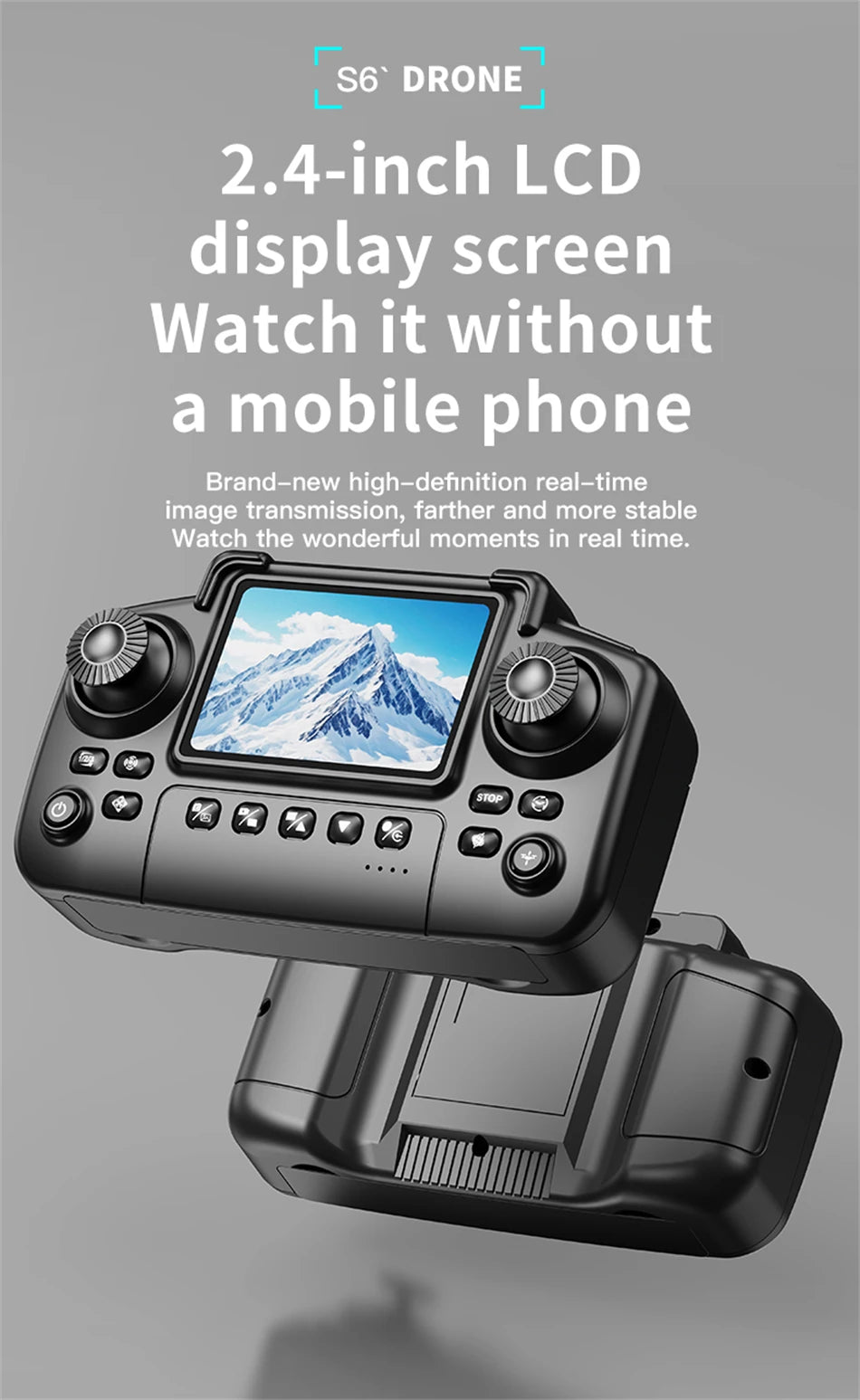 New Hot Sell S6 Drone Profesional 8k 4K HD Camera Optical Flow 5G Control Screen Obstacle Avoidance Quadcopter APRON Kid Gift