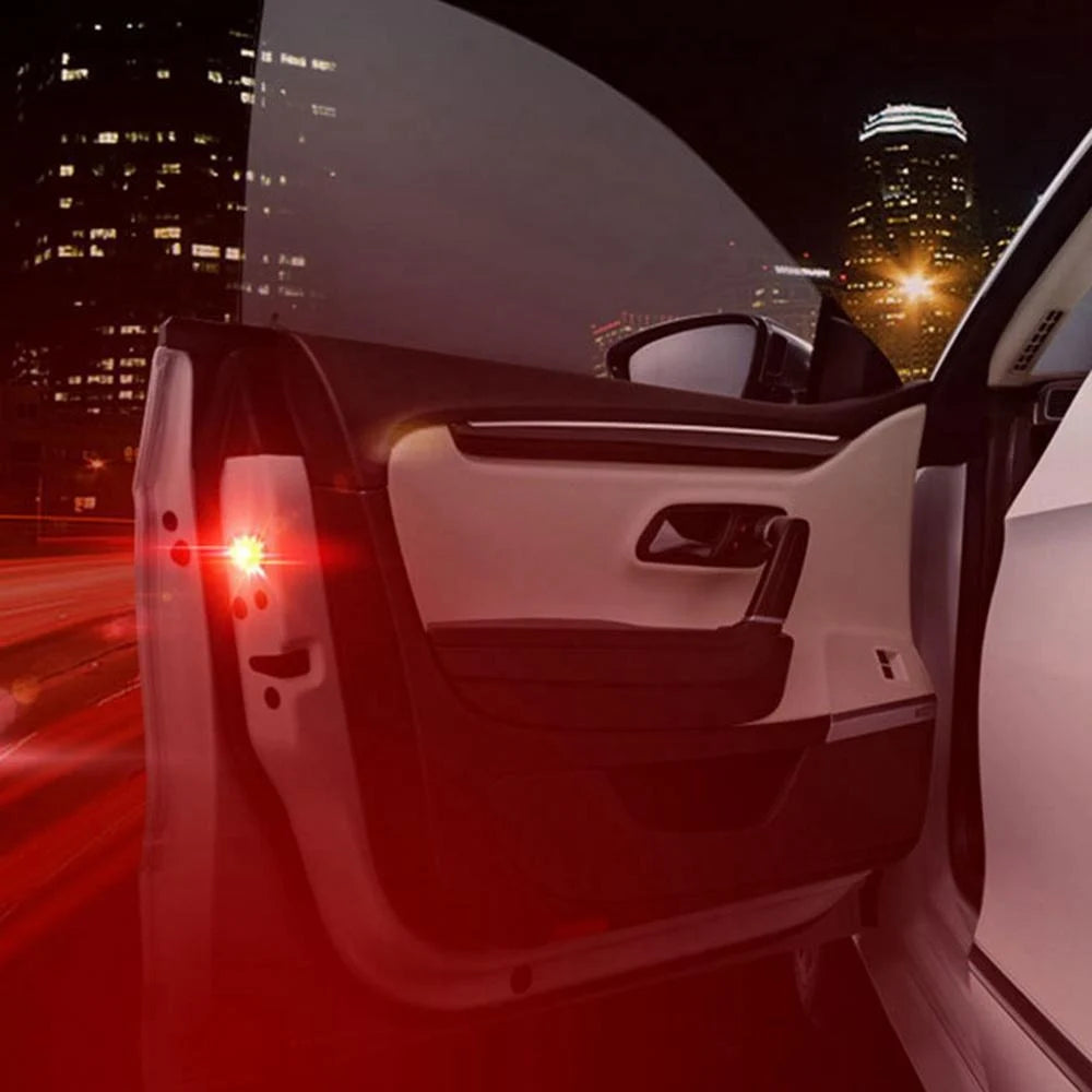 Magnetic Sensor Car Door Light Wireless LED Emergency Strobe Anti-Collision Signal Lamp for All Cars Automatic Warning Decorative Atmosphere Lamp