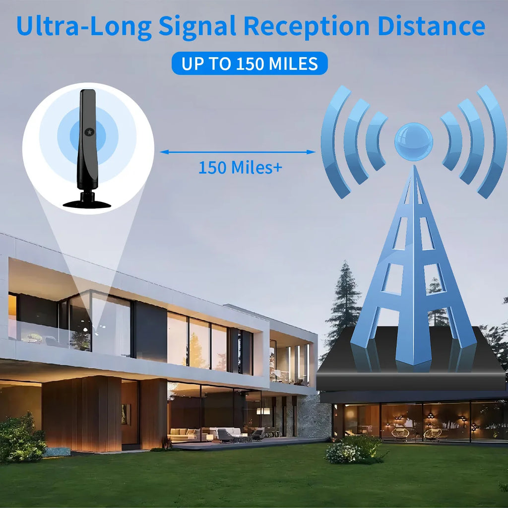 4K New Digital Tv Antenna Receiver Indoor and Outdoor High-Definition Digital Terrestrial Wave Hdtv Tv Antenna Supports Multiple National Tv Standards