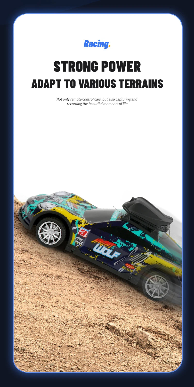 RC Racing Car With HD Camera High Speed FPV 2.4G Remote Control Photography Vehicle PVC Shell RC Vehicle for Kid With Live Video