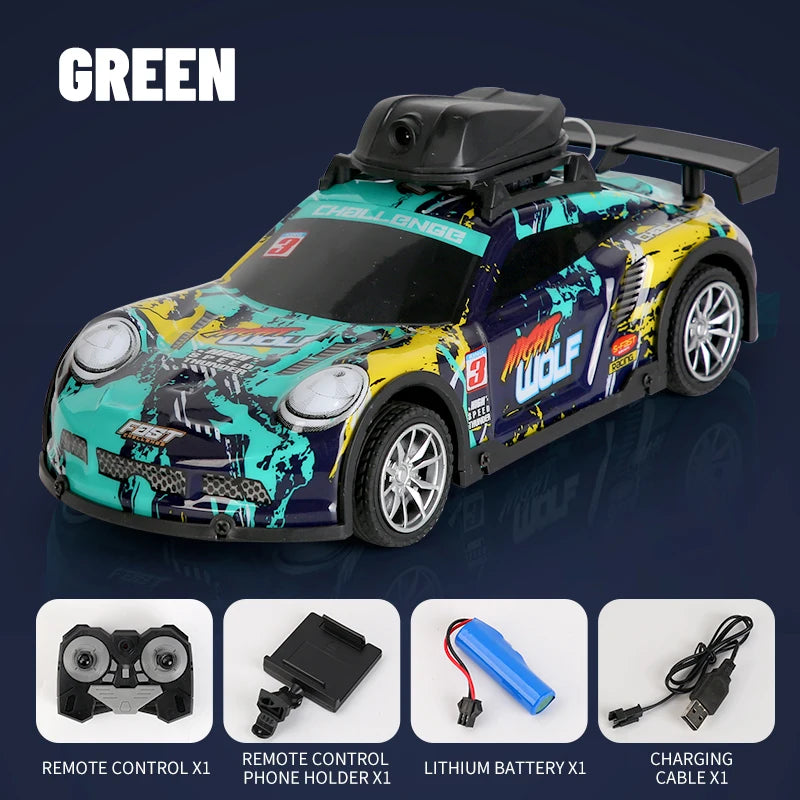 RC Racing Car With HD Camera High Speed FPV 2.4G Remote Control Photography Vehicle PVC Shell RC Vehicle for Kid With Live Video