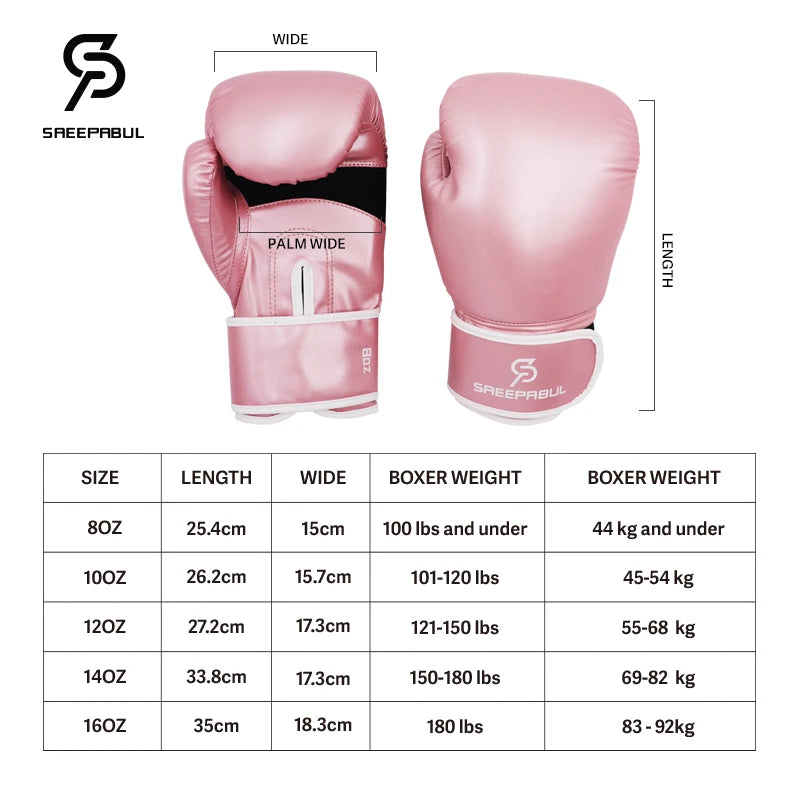 8/10/12/14/16oz Boxing Gloves Professional Adult Sanda Muay Thai Fighting Gloves Men and Women Training Sandbag Free Fight MMA
