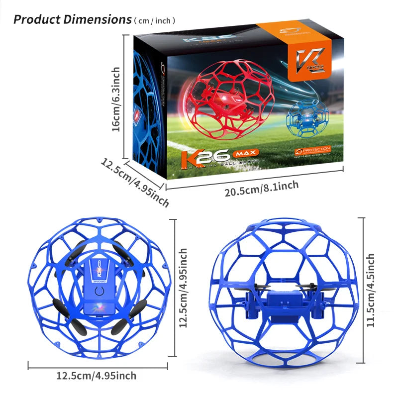 K26 2026 New Aerial Football Drone 360 ° All Inclusive Anti Fall Hand Thrown and Easy To Use Three Speed Variable Speed