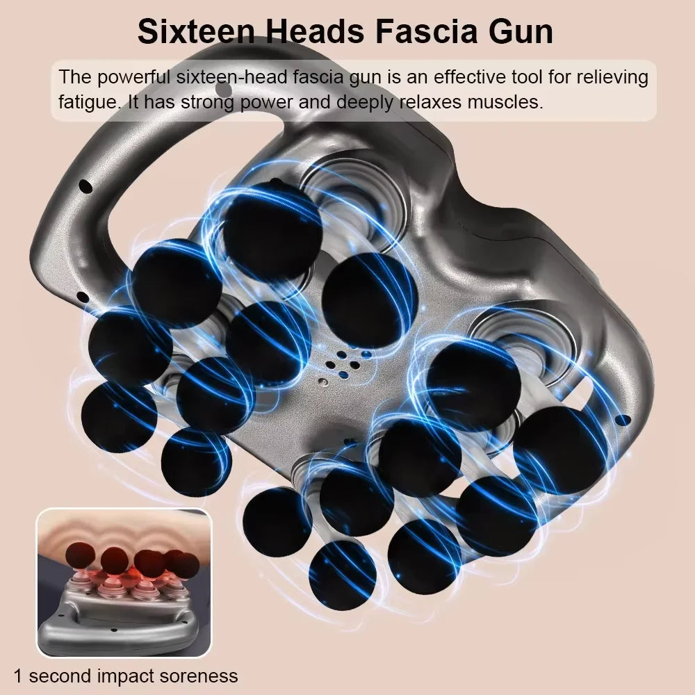 Fascia Gun Muscle Massager Gun High Frequency Back Body Waist Massage Machine Professional Electric Shoulder Legs Waist Massager