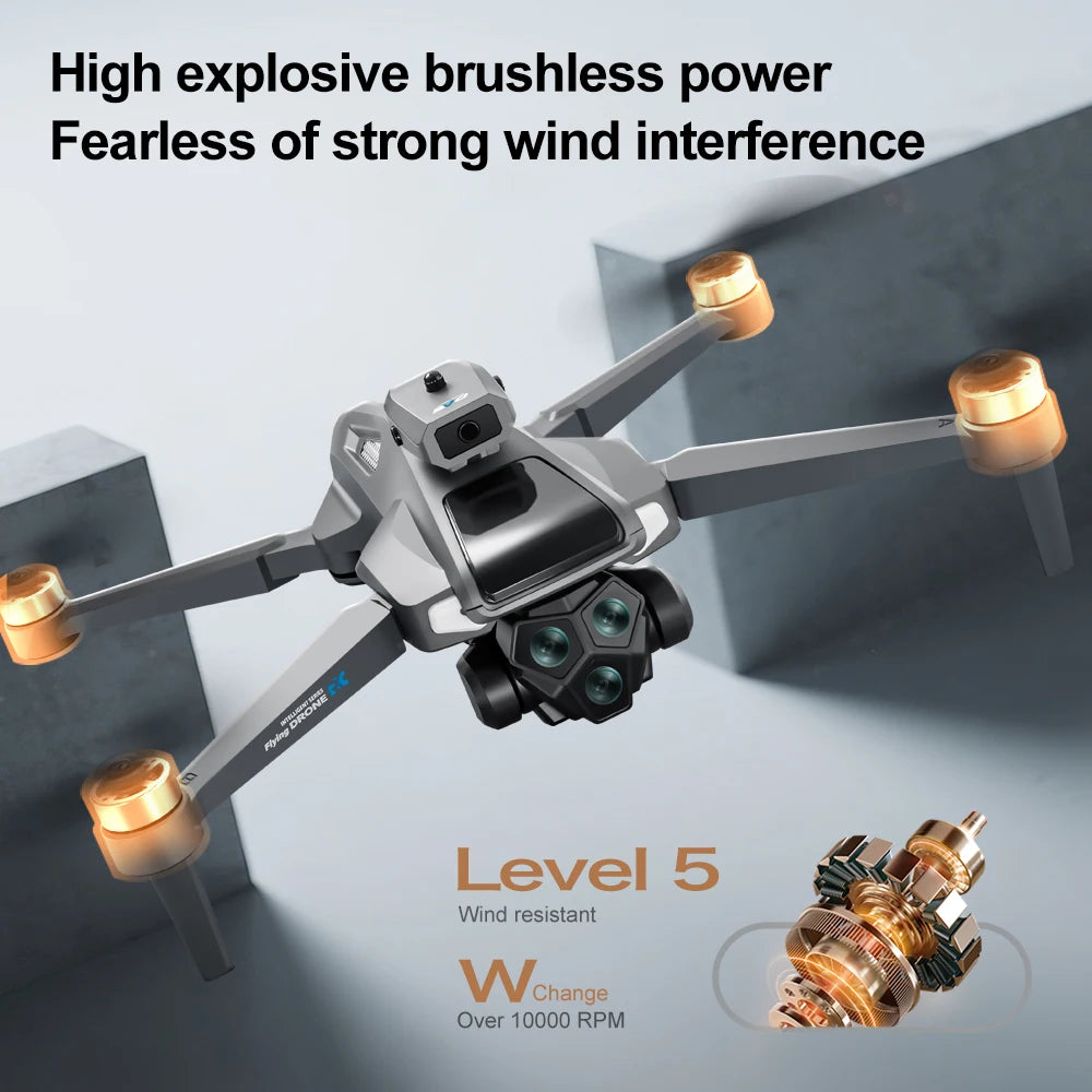 2025 New Drone with 4K Dual Camera Professional Video Drone Quadcopter 360 Intelligent Obstacle Avoidance for Gift Drone