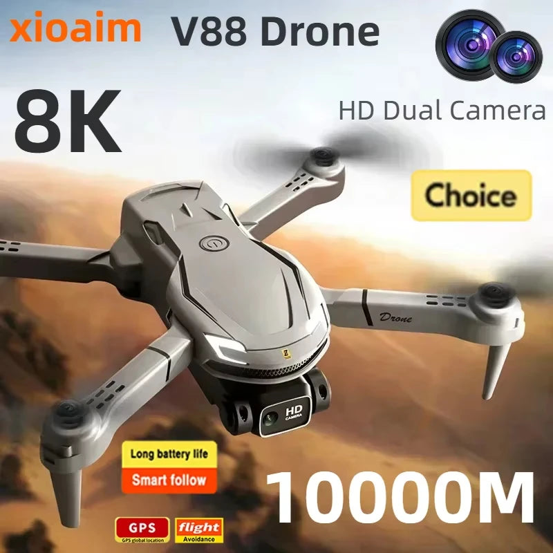 2026 New  Original V88 Drone Professional 8K HD ESC Camera Optical Flow OA Aerial Drones Wifi RC UAV Upgraded Toys Gift 2025 New