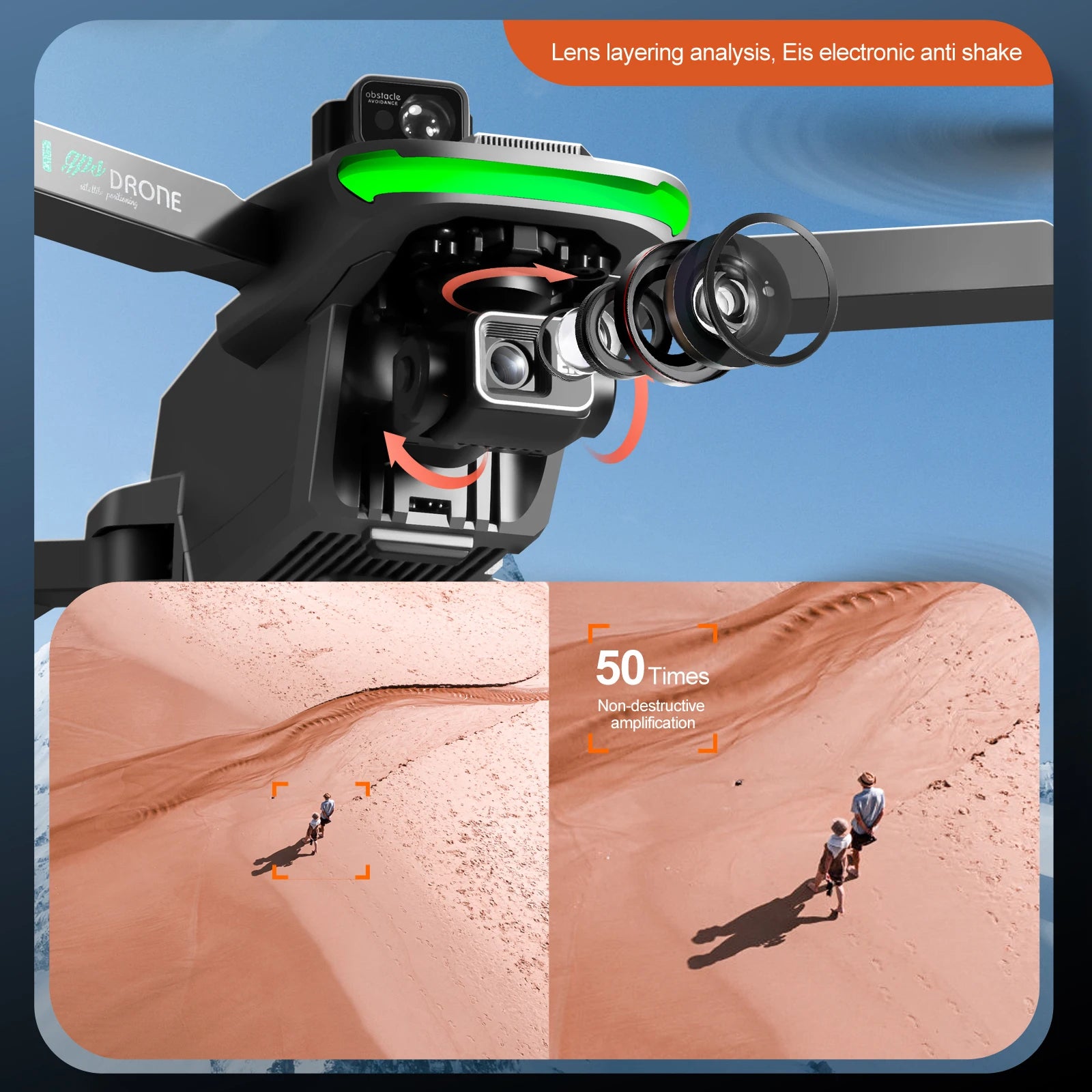 2024 NewS155 Drone With 8K Camera A22 360° Laser Obstacle Avoidance 5G Digital Image Transmission PTZ Anti-Shake EIS Camera FPV