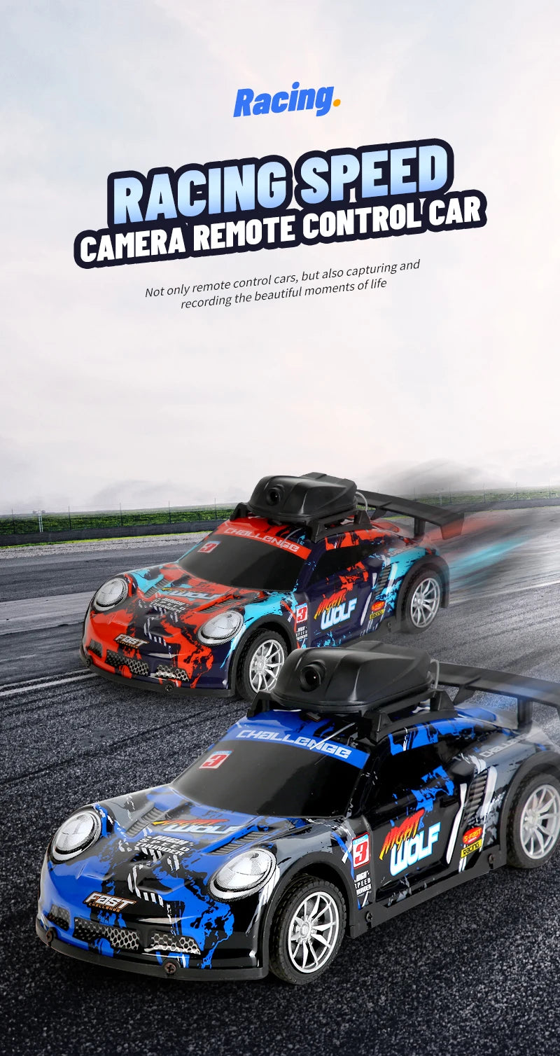 RC Racing Car With HD Camera High Speed FPV 2.4G Remote Control Photography Vehicle PVC Shell RC Vehicle for Kid With Live Video