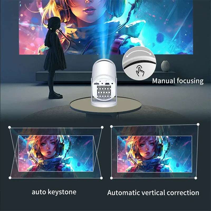 Mini Projector Native  3D Stereo Sound Multi-function Console Outdoor With Bluetooth Home Theater Cinema Portable Projectors
