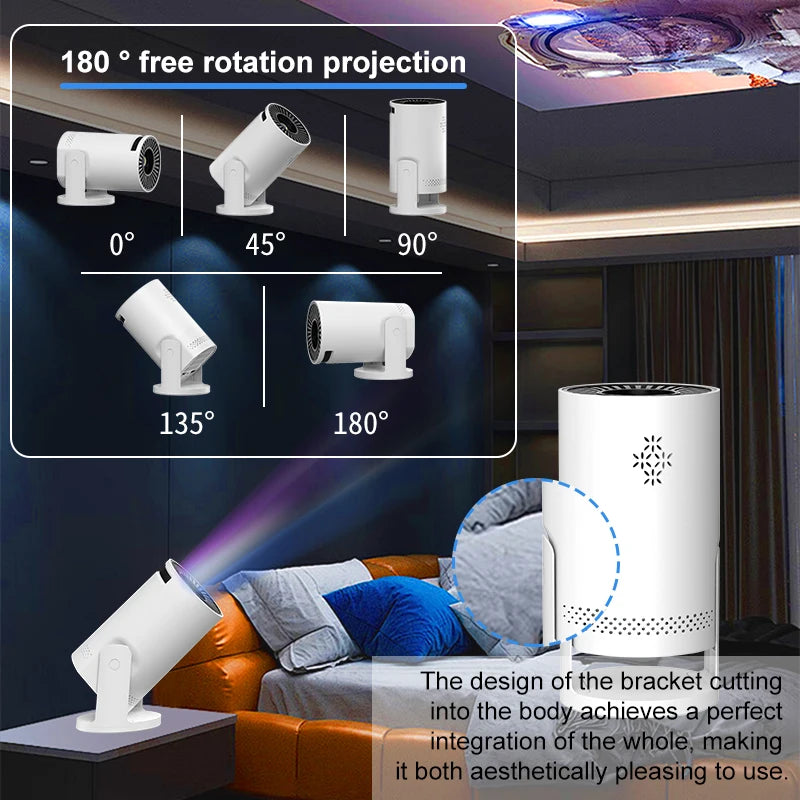 Mini Projector Native  3D Stereo Sound Multi-function Console Outdoor With Bluetooth Home Theater Cinema Portable Projectors
