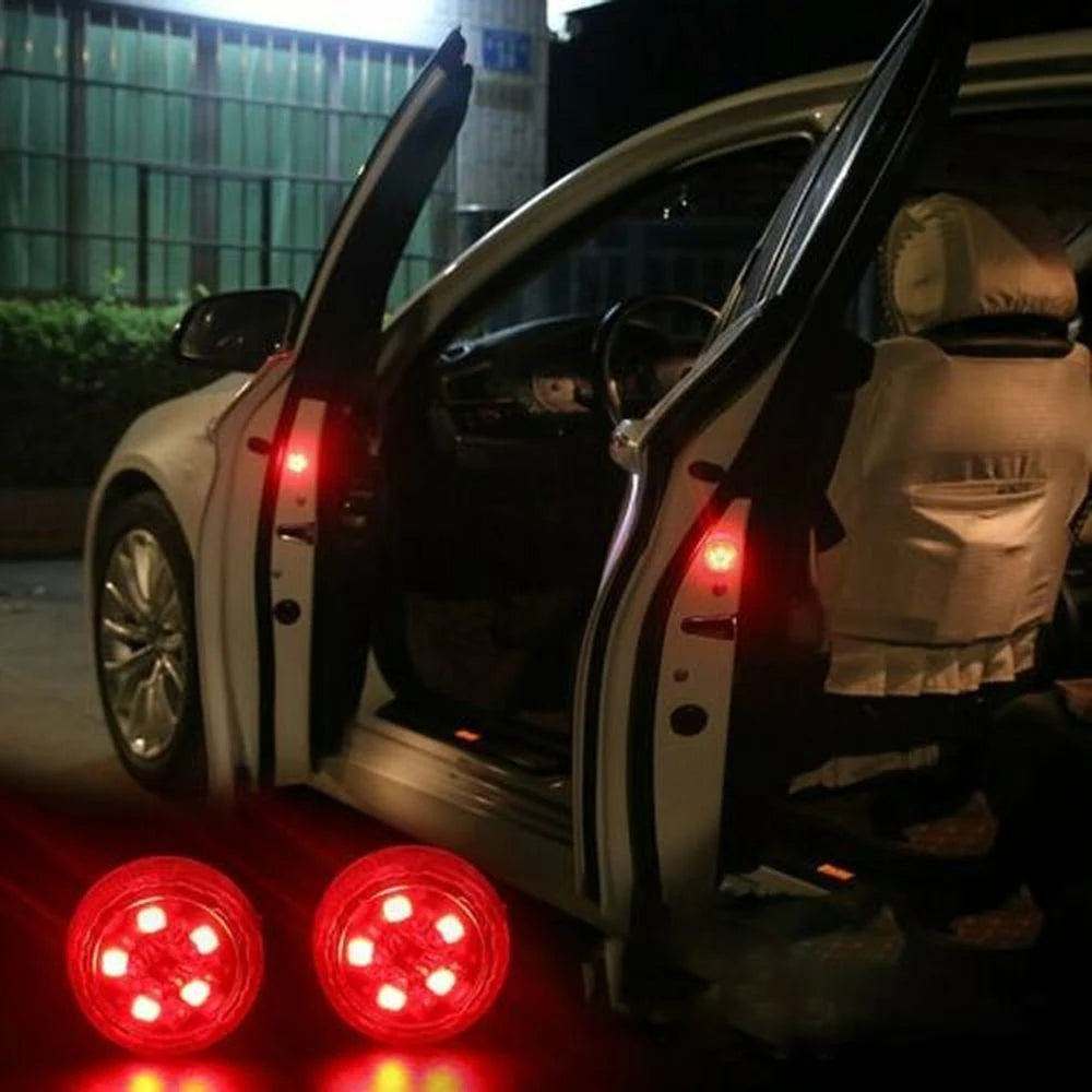 Magnetic Sensor Car Door Light Wireless LED Emergency Strobe Anti-Collision Signal Lamp for All Cars Automatic Warning Decorative Atmosphere Lamp