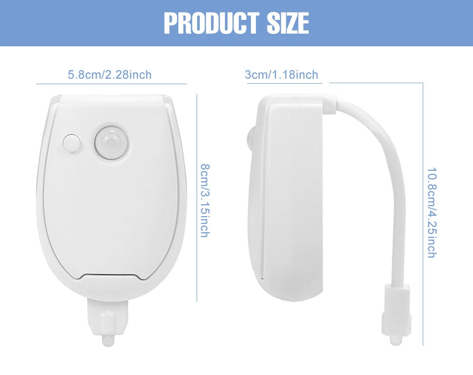 LED Toilet Lamp Smart 7 Colors 3 Modes PIR Motion Sensor Nightlight Waterproof Toilet Bowl Seat Backlight WC Atmosphere Lighting
