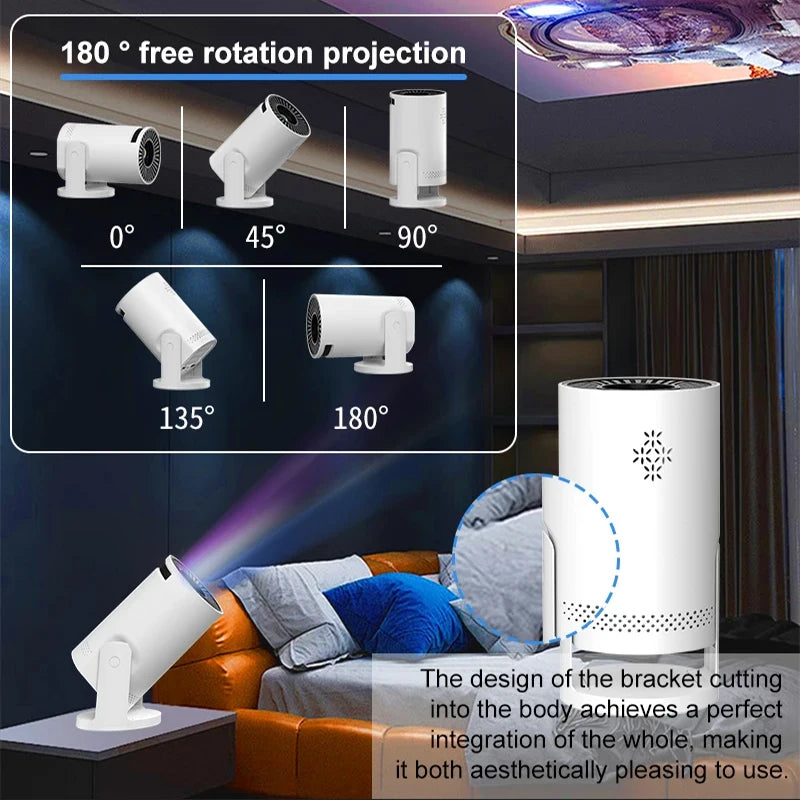 Mini Projector Native  3D Stereo Sound Multi-function Console Outdoor With Bluetooth Home Theater Cinema Portable Projectors