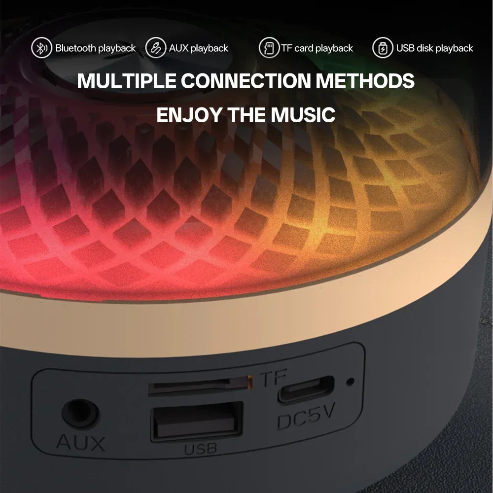 Portable Wireless Soundbar Bluetooth 5.3 Home Theater Speaker Subwoofer Hi-Fi Acoustic Breathing Lamp for Android IOS