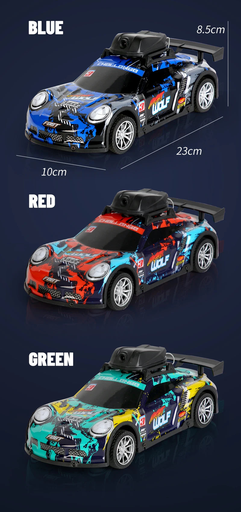RC Racing Car With HD Camera High Speed FPV 2.4G Remote Control Photography Vehicle PVC Shell RC Vehicle for Kid With Live Video