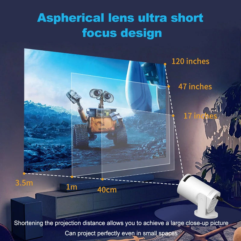 Mini Projector Native  3D Stereo Sound Multi-function Console Outdoor With Bluetooth Home Theater Cinema Portable Projectors