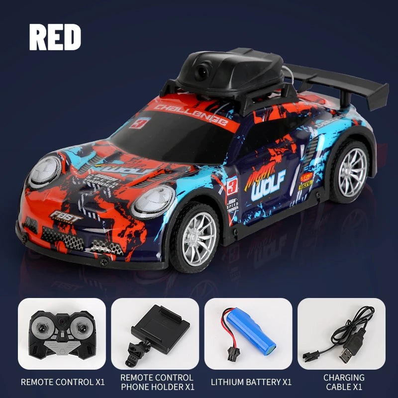 RC Racing Car With HD Camera High Speed FPV 2.4G Remote Control Photography Vehicle PVC Shell RC Vehicle for Kid With Live Video