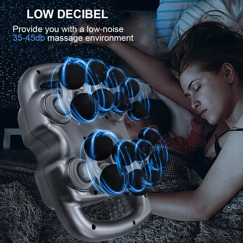 Fascia Gun Muscle Massager Gun High Frequency Back Body Waist Massage Machine Professional Electric Shoulder Legs Waist Massager