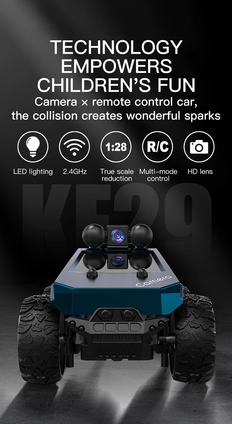 1:28 RC Car With HD Camera FPV WIFI Mini Remote Control Stunt Car With Led Lights APP Control Racing Cars Toy for Kids&Adult